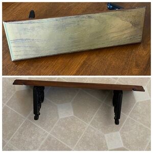 Homco Antique Gold Wall Shelf USA made